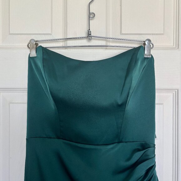 NWT Birdy Grey Anne Dress Matte Satin Emerald Green Bridesmaid Wedding Small - Picture 5 of 13